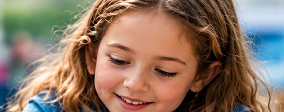 A girl smiling as she draws at a holiday club